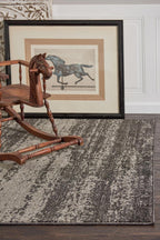 Unique Loom Del Mar Collection Area Rug - Lucille (6' 1'' Round, Dark Gray/ Ivory)