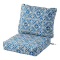 Greendale Home Fashions Outdoor Deep Seat Cushion, 2-Piece Set, Azure