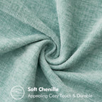 Miulee Pack Of 2 Couch Throw Pillow Covers 18X18 Inch Aqua Green Farmhouse Decorative Pillow Covers With Stitched Edge Soft Chenille Solid Dyed Spring Pillow Covers For Sofa Bed Living Room