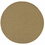 HomeRoots Polypropylene 8’ Round Solid Tan Indoor Outdoor Area Rug
