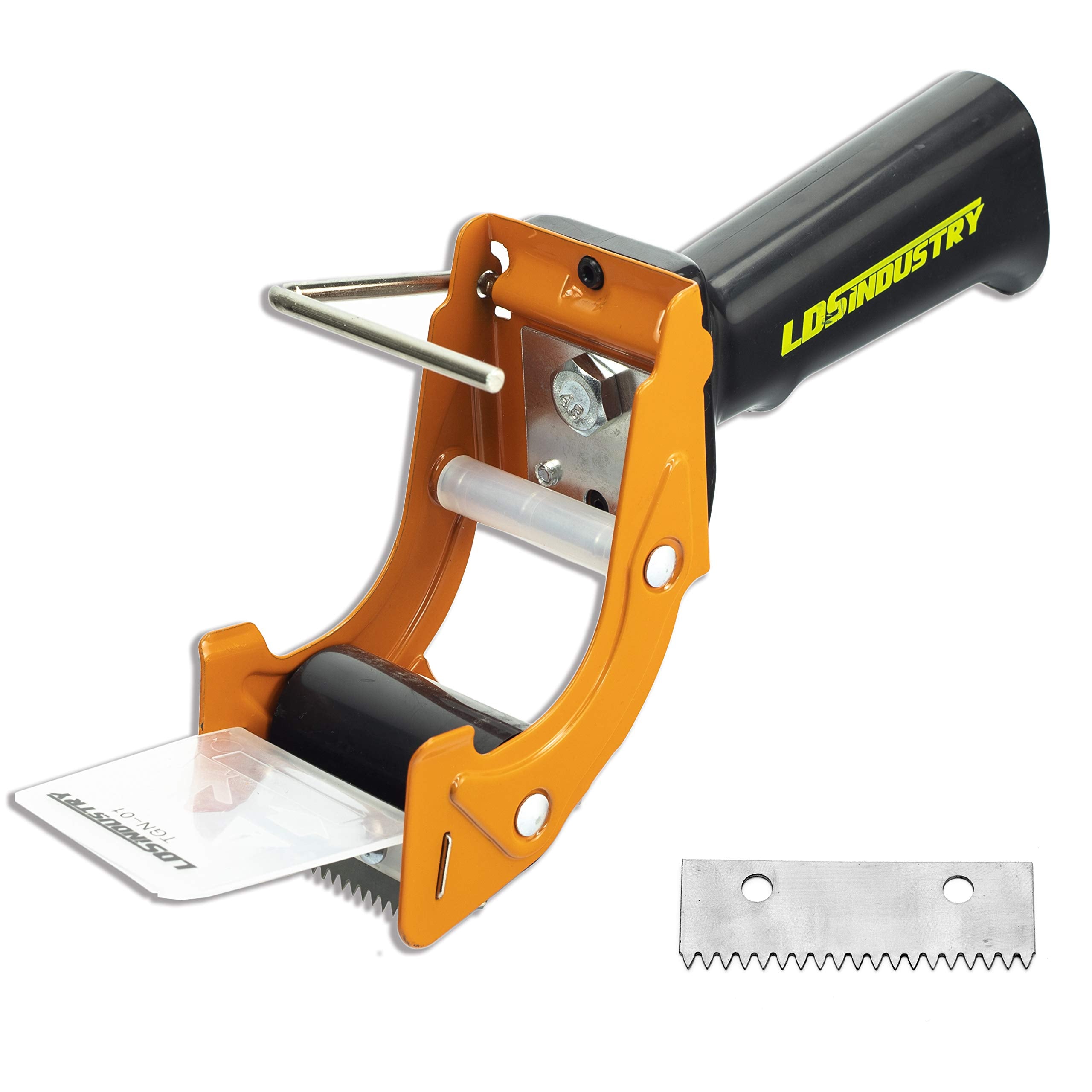 Rapid-Replace Packing Tape Dispenser Gun With Extra Blade By Lds Industry, 2 In (50Mm) Lightweight Ergonomic Industrial Handheld