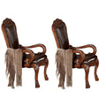 ACME Dresden Arm Chair (Set2)   PU & Cherry Oak