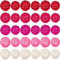 NOVWANG 40 Pcs Valentines Day Rattan Balls Decorative,Centerpieces Vase Filler Wicker Ball for Valentines Day Wedding Party De