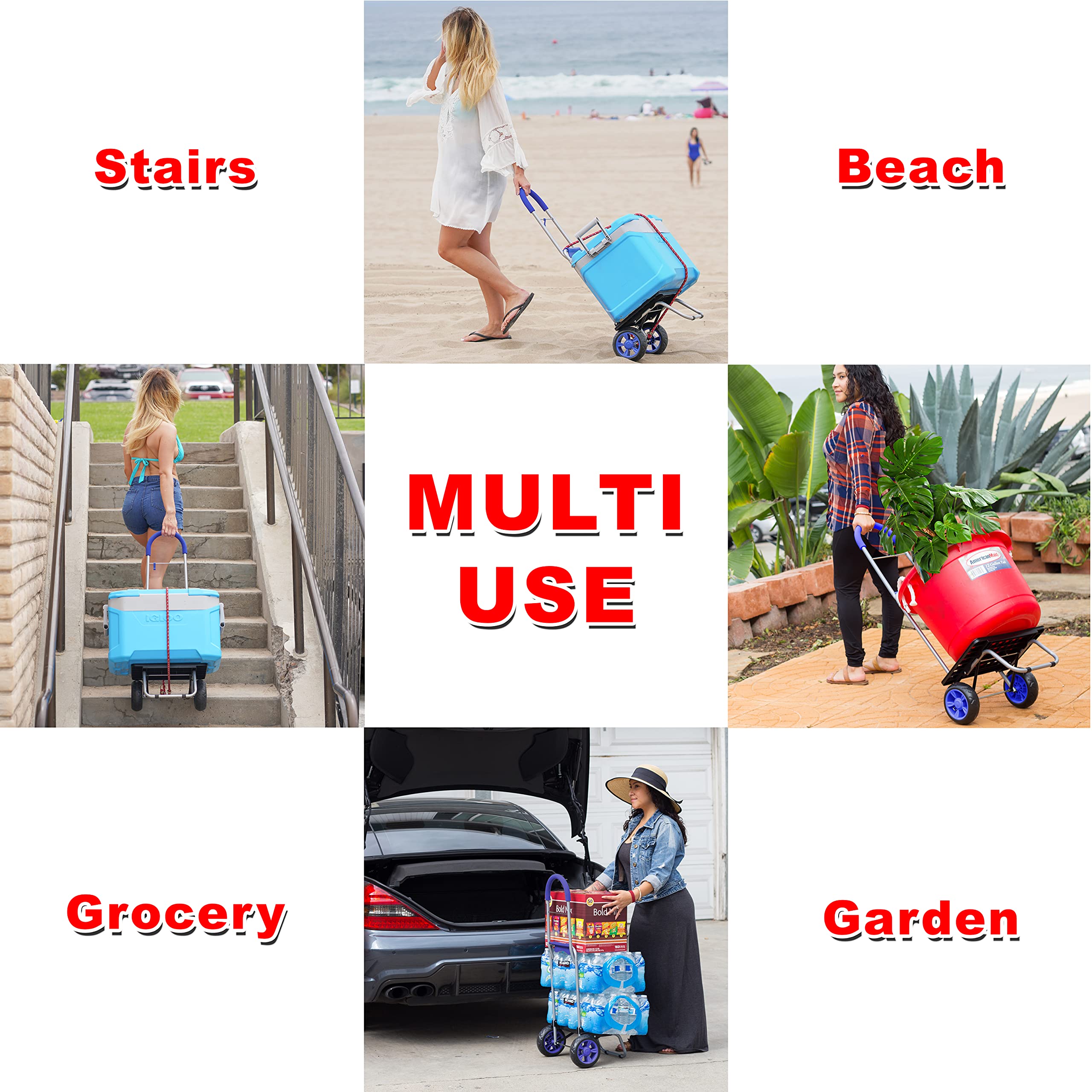 dbest 01527 Bigger Trolley Dolly, 16&quot;14&quot;40&quot;, Blue