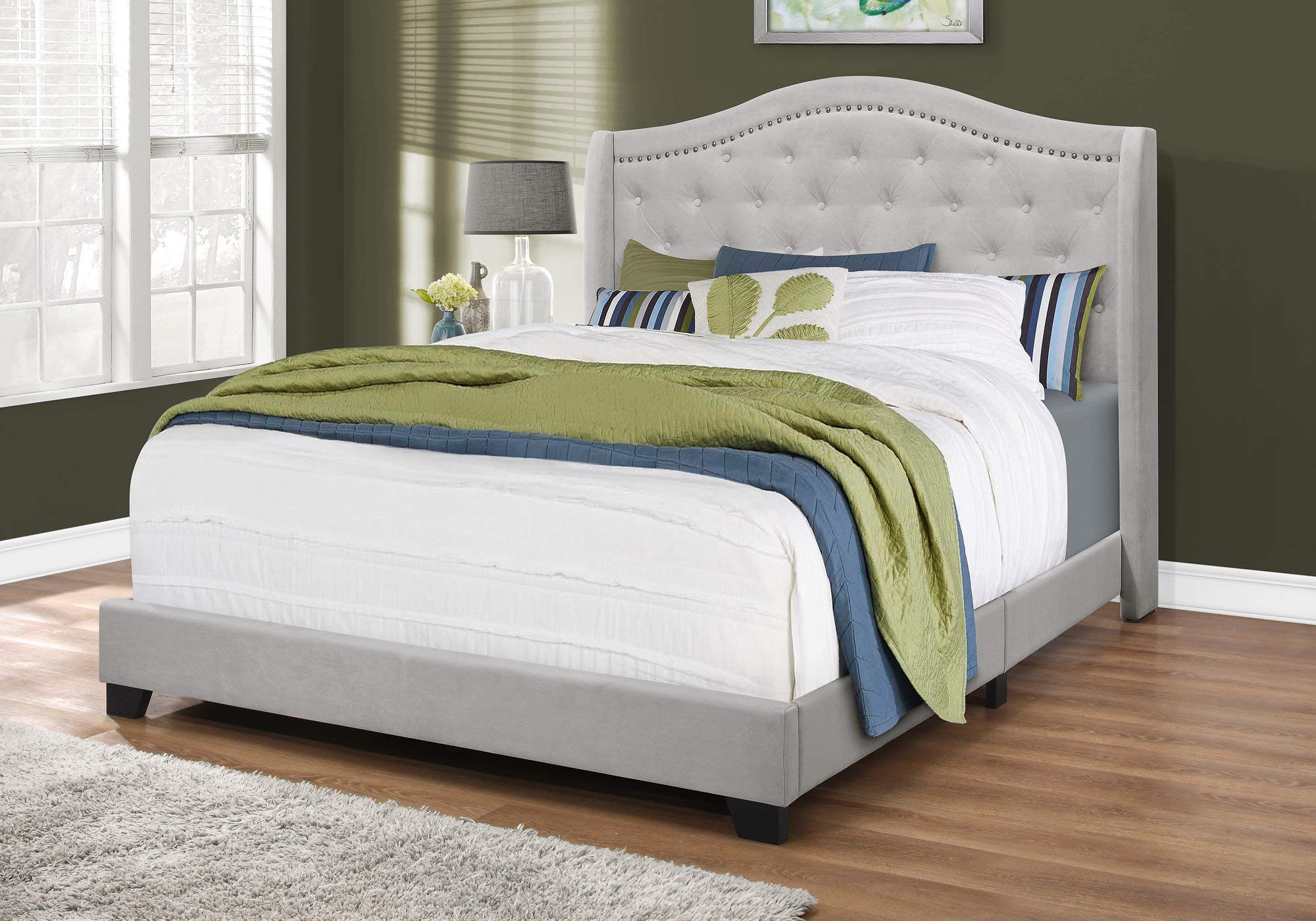 Monarch Specialties I Size Queen Bed - Thumbnail 4