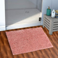 AEROHAVEN?Glorious Super Soft Microfiber Solid Anti Slip Stone Wash Bathmat (Peach, 40 cm x 60 cm)