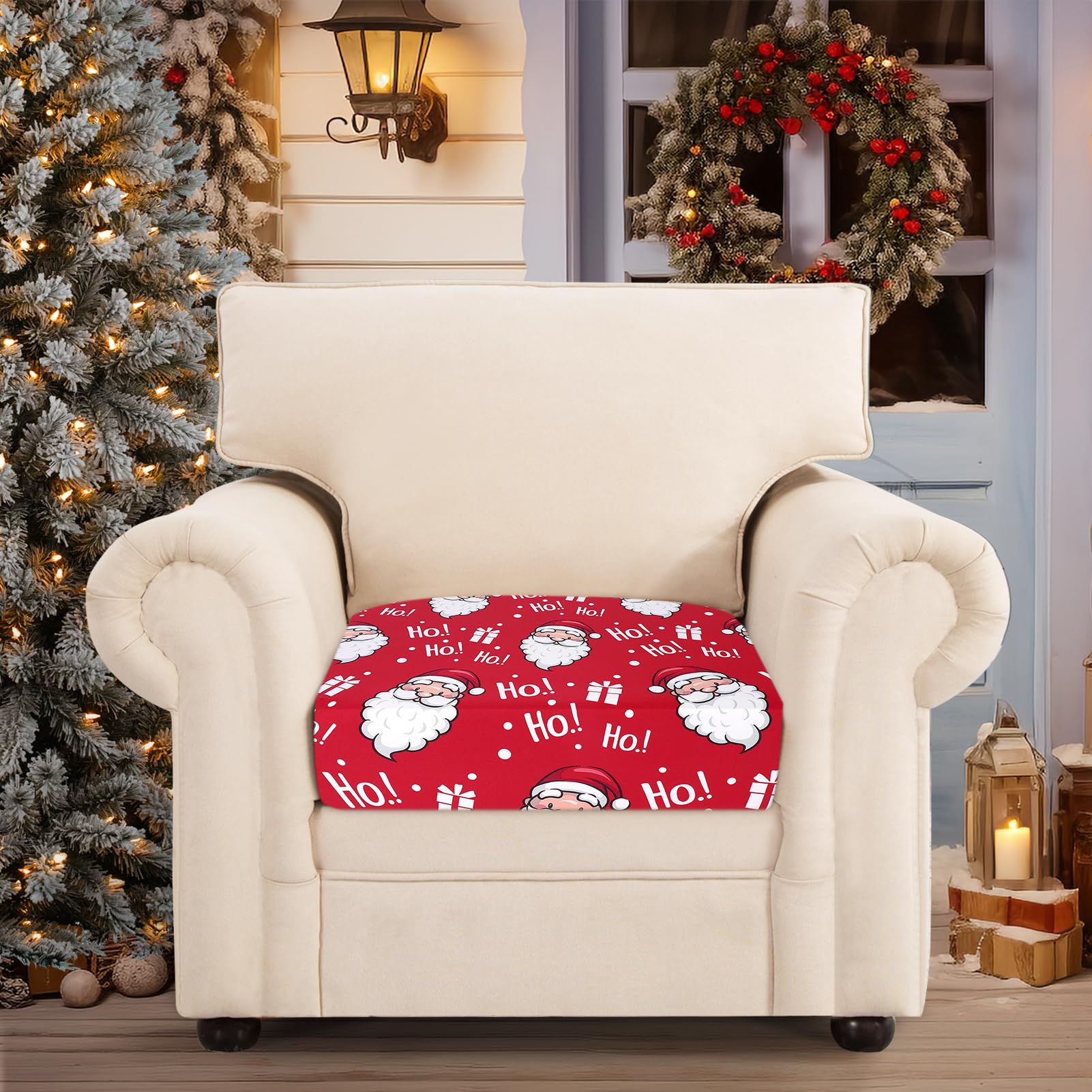 Searchi Stretch Christmas Sofa Couch Cushion Covers Replacement Chair Cushion Slipcovers Sofa Seat Cover Furniture Protector Sof