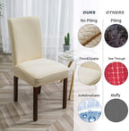 Genina Waterproof Chair Covers For Dining Room 6 Pack Kitchen Chair Covers Parson Dining Chair Slipcover,Khaki