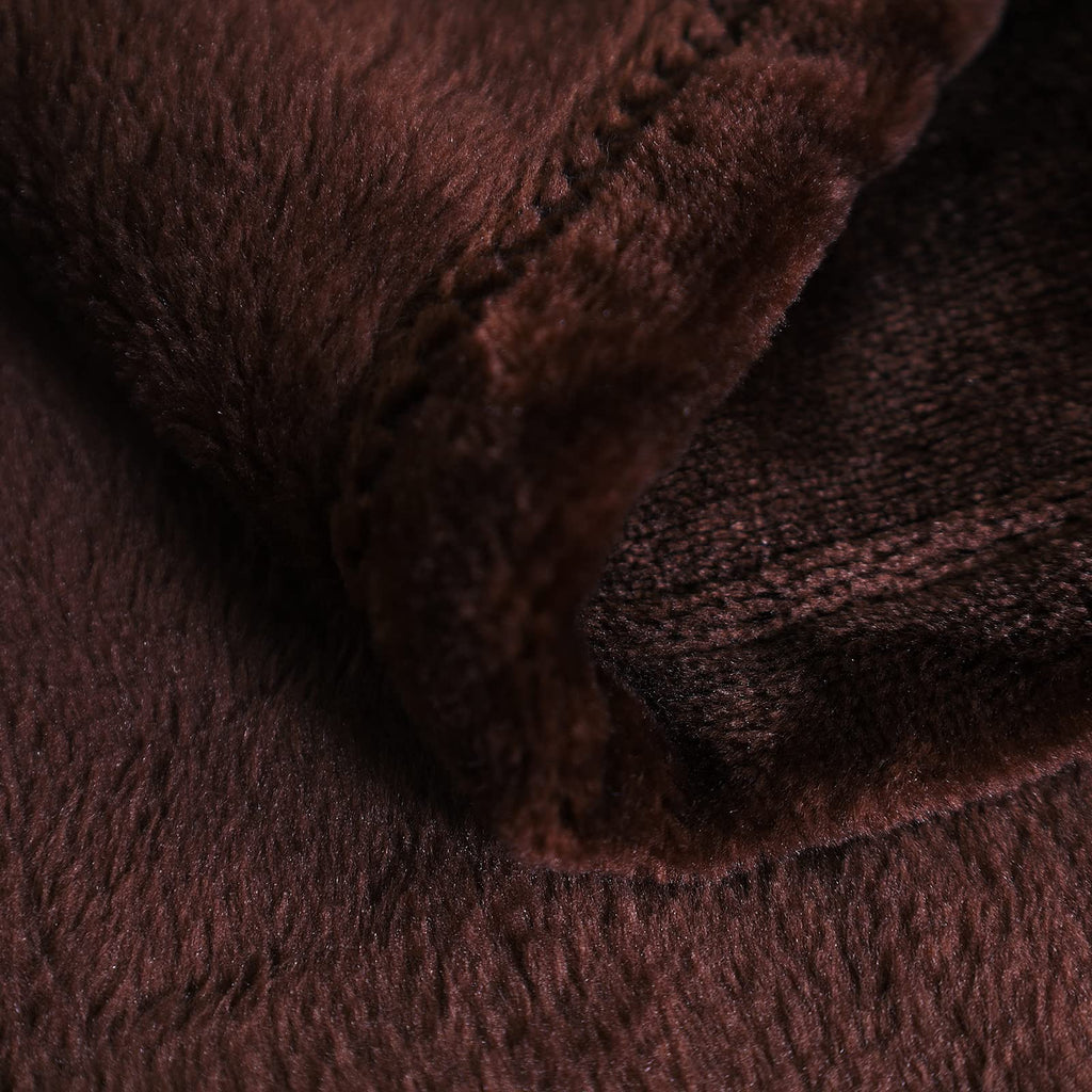 Sochow Flannel Fleece Blanket Luxury Twin Xl Size, All Season Lightweight Super Soft Cozy Blanket For Bed Or Couch, Brown66Inch