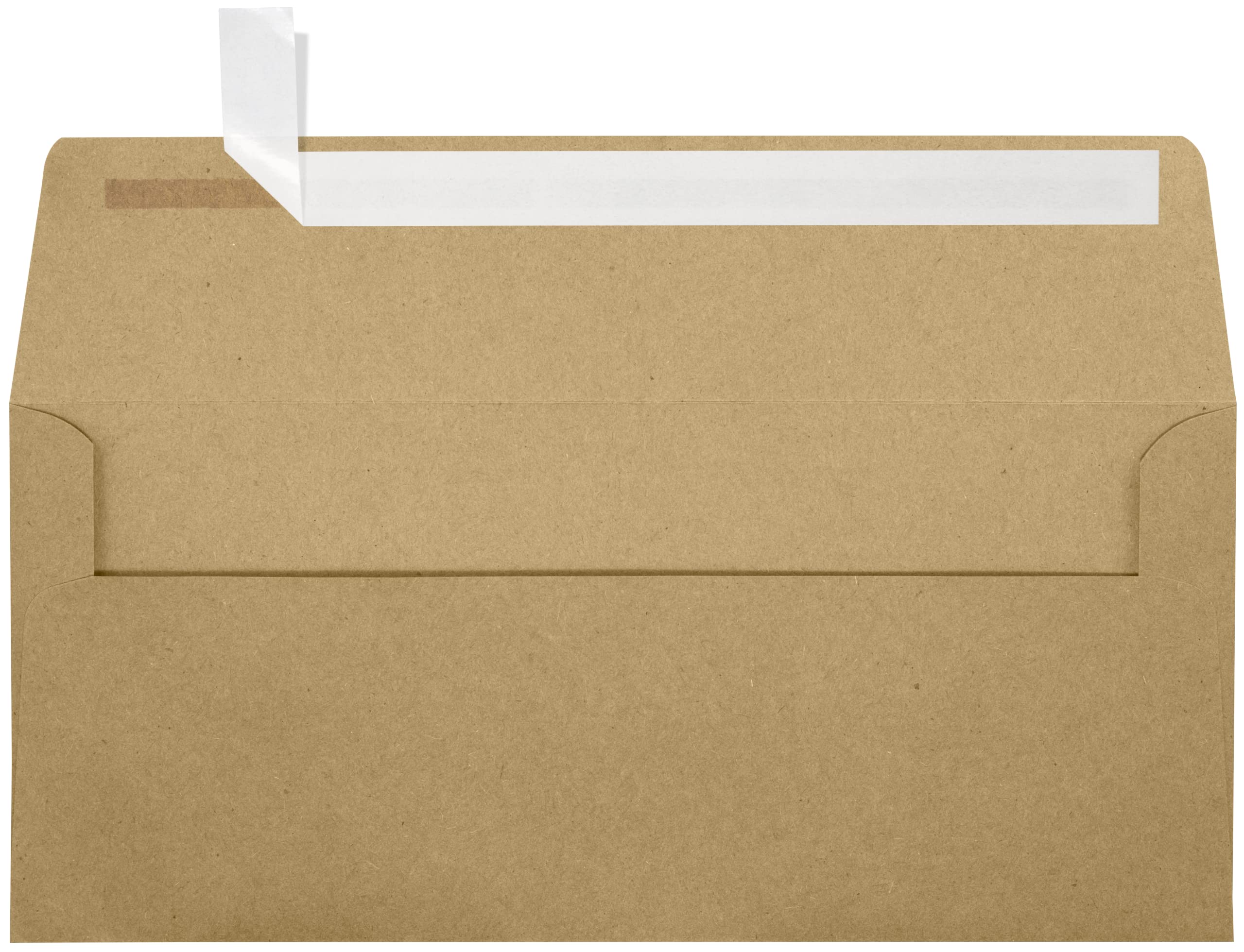 Luxpaper #10 Business Envelopes | Peel & Press | 4 1/8' X 9 1/2' | Grocery Bag Brown | 70Lb. Text | 50 Qty