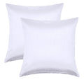 Aiking Home 24X24 Inches Faux Silk Square European Shams, Zipper Closure, White (Set Of 2)
