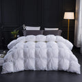Three Geese Pinch Pleat Goose Feathers Down Comforter King Size Duvet Insert,750+ Fill Power,1200Tc 100% Cotton Fabric,Premium W