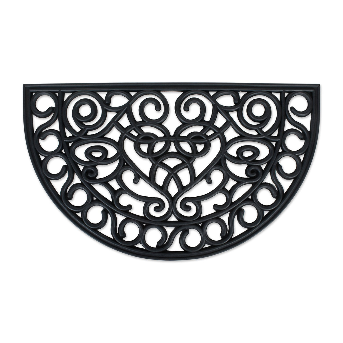 Dii Rubber Doormats Collection All Weather, 18X30, Iron Heart