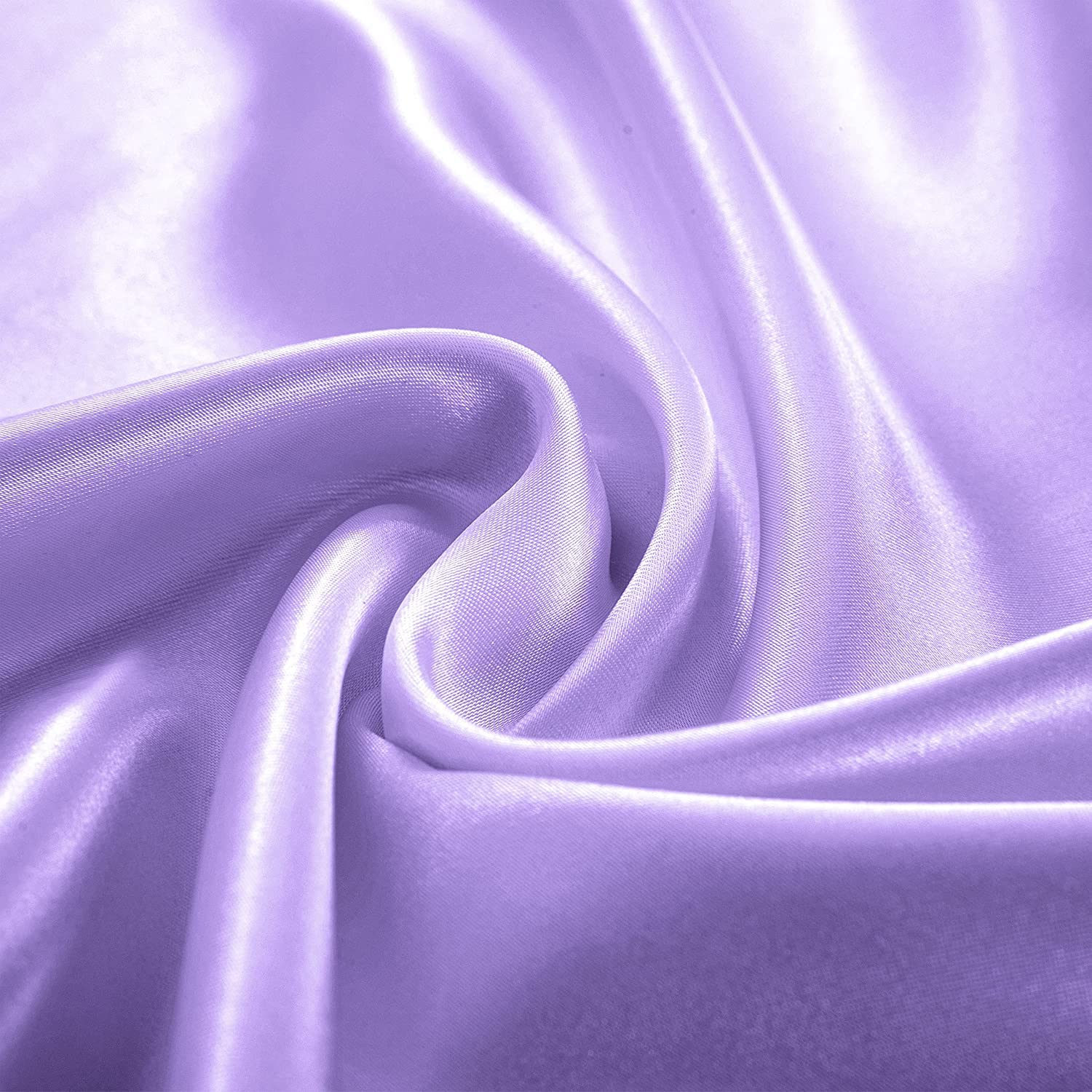 Homiest Lavender Satin Fitted Sheet Queen Size Fitted Bed Sheet, Deep Pocket Fitted Sheet Only, Luxury & Ultra Soft Bedding Fitted Sheet Single Bottom Bed Sheets Sold Separately