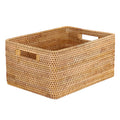 Hipiwe Rattan Wicker Storage Basket for Shelf Organizer, Large 15x11x7.1