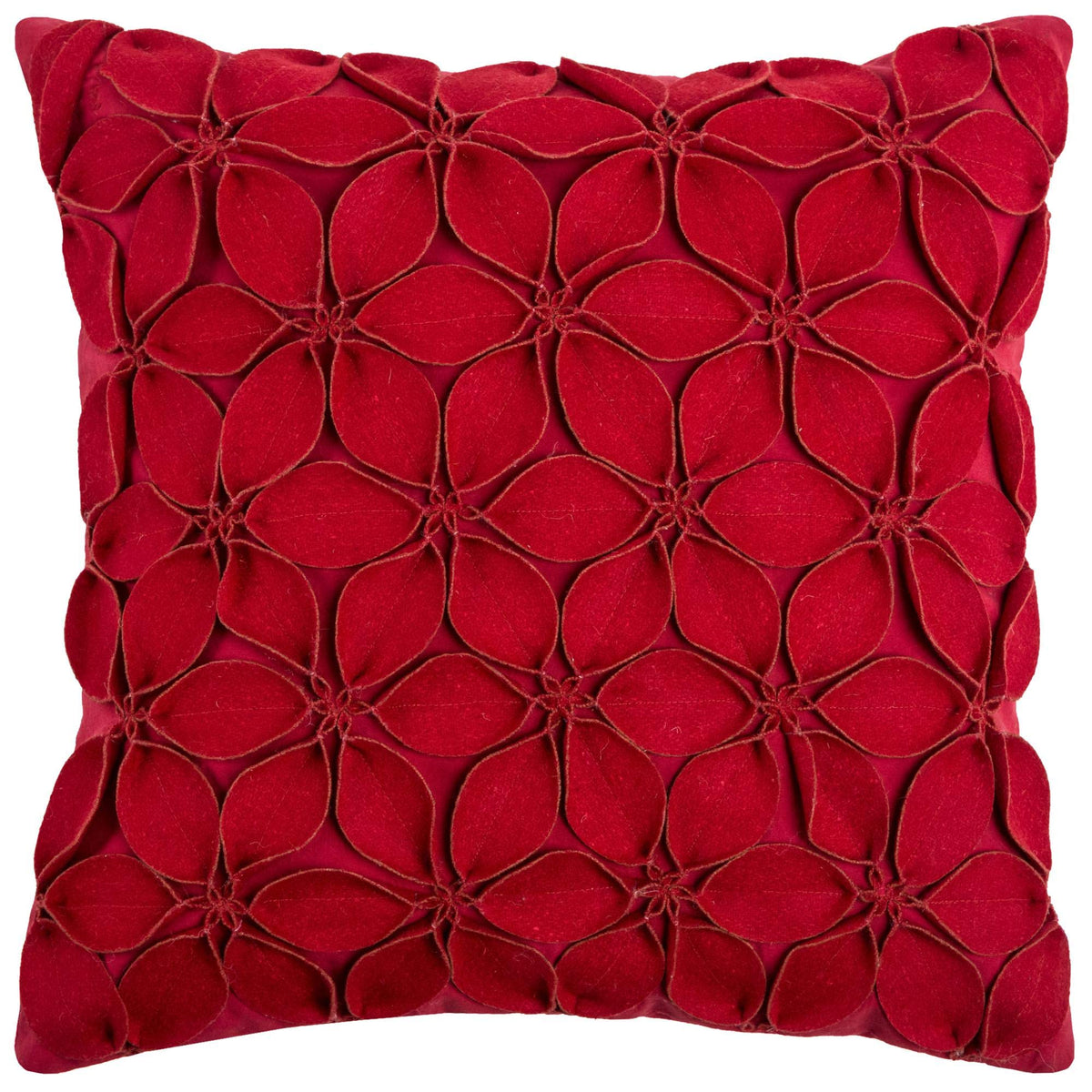 Rizzy Home | T07925 | 18&quot;x18&quot; Red/Pink/ Decorative Pillow | Cover Only