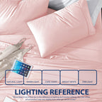 Cathay Home Essentials Ultra Soft Hypoallergenic Wrinkle Resistant Double Brushed Microfiber Bedding Sheet Set, Blush, King