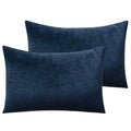 Ntbay Velvet Soft Solid Color Zipped Toddler Pillowcases, 2 Pack Cozy Luxury Zippered Plush Travel Pillow Cases, 13X18 Inches, N