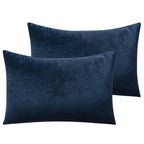 Ntbay Velvet Soft Solid Color Zipped Toddler Pillowcases, 2 Pack Cozy Luxury Zippered Plush Travel Pillow Cases, 13X18 Inches, N