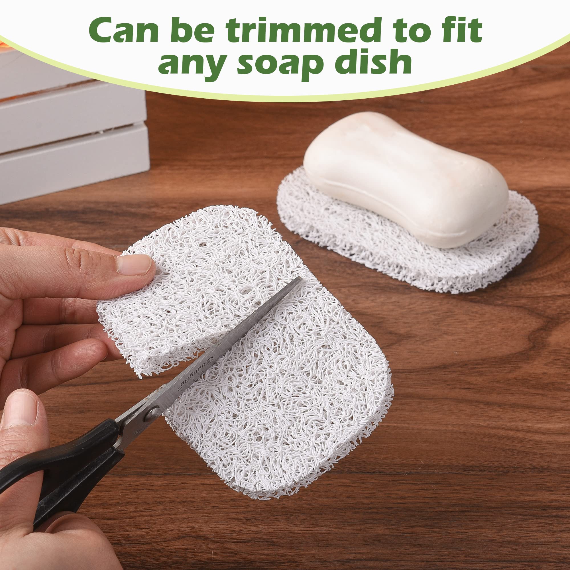 Jephen 4Pcs Soap Lifting Pads For Soap Dish,Bars Soap Holder For Shower Kitchen Bathroom Travel Hotel Cleaning Supplies