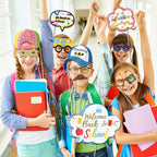 Crawprop 45Pcs Back To School Party Photo Booth Props Supplies First Day Of School Party Decoration