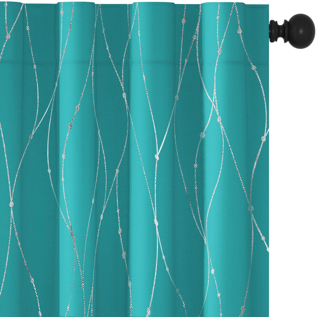 Deconovo Blackout Back Tab And Rod Pocket Curtains For Bedroom, 90 Inches Long, Set Of 2 - Thermal Insulated Curtains, Window Cu