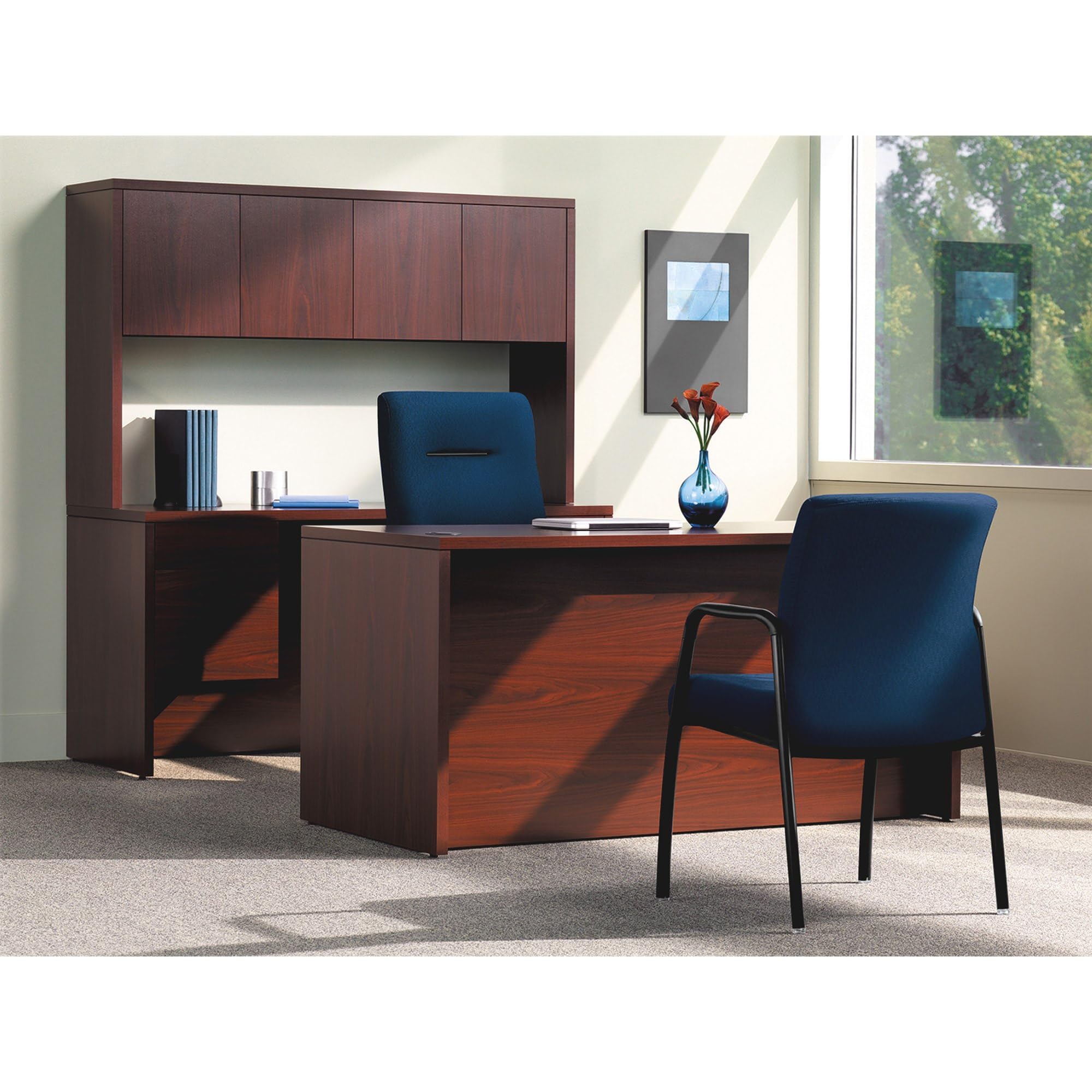 Hon Company Desk Bridge, 4 By 24 By 29-1/2-Inch Pedestal Desk In Modern Wood Style For Working