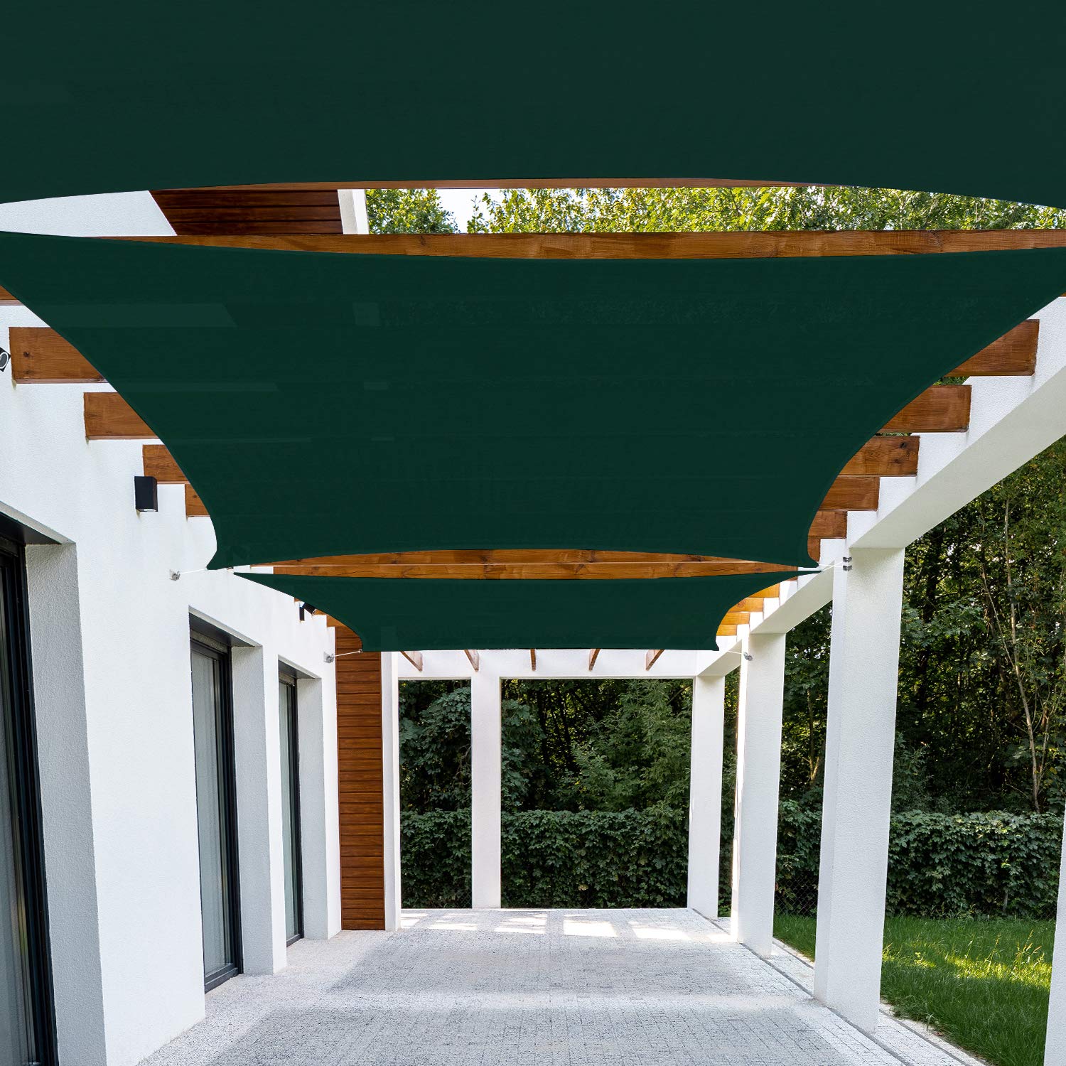 Patio Paradise 19' X 21' Sun Shade Sail Rectangle Canopy Patio Cover Sunlight Block Awning Heavy Duty Commercial Grade For Backy