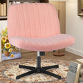 OLIXIS Criss Cross Chairs Legged Armless No Wheels Wide Seat Height Adjustable Swivel Rolling Padded Furry Cute Home Office Desk
