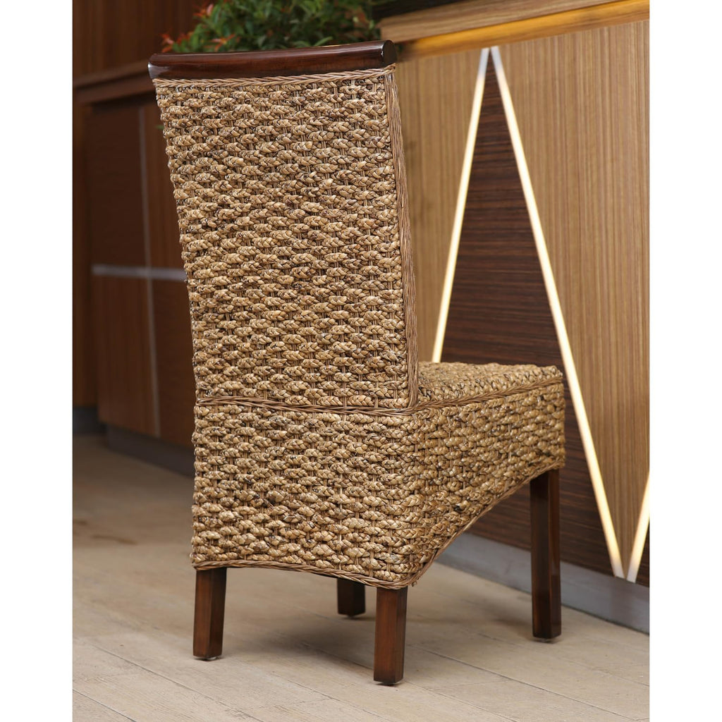International Caravan Bunga Hyacinth Dining Chair - Sala Brown, Stylish & Durable Furniture for Home Dining Spaces