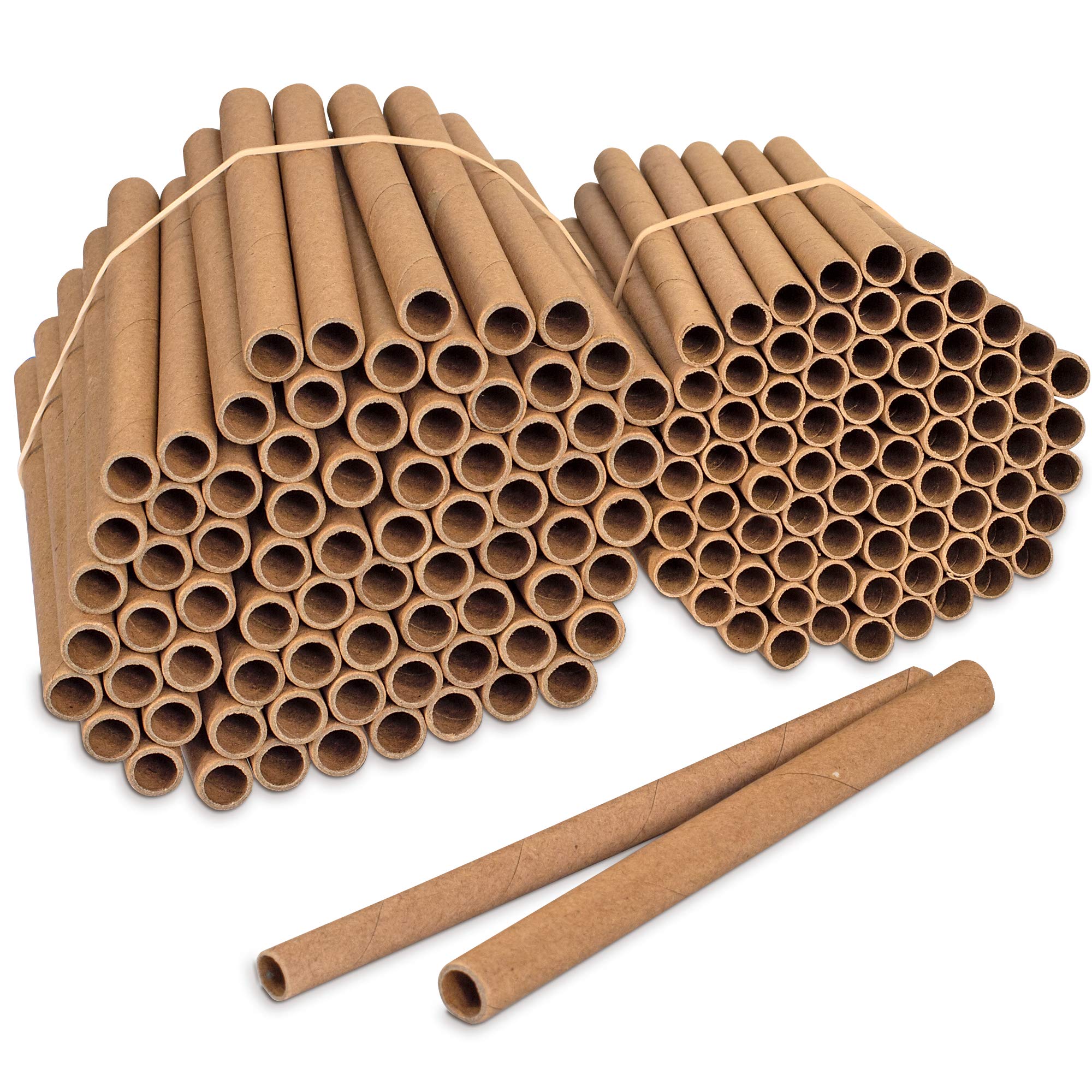 Rivajam 150 Mason Bee House Tubes Refill Pack | 75 Cardboard Bee Tubes & 75 Paper Mason Bee Tube Liners | Mason Bee Supplies For