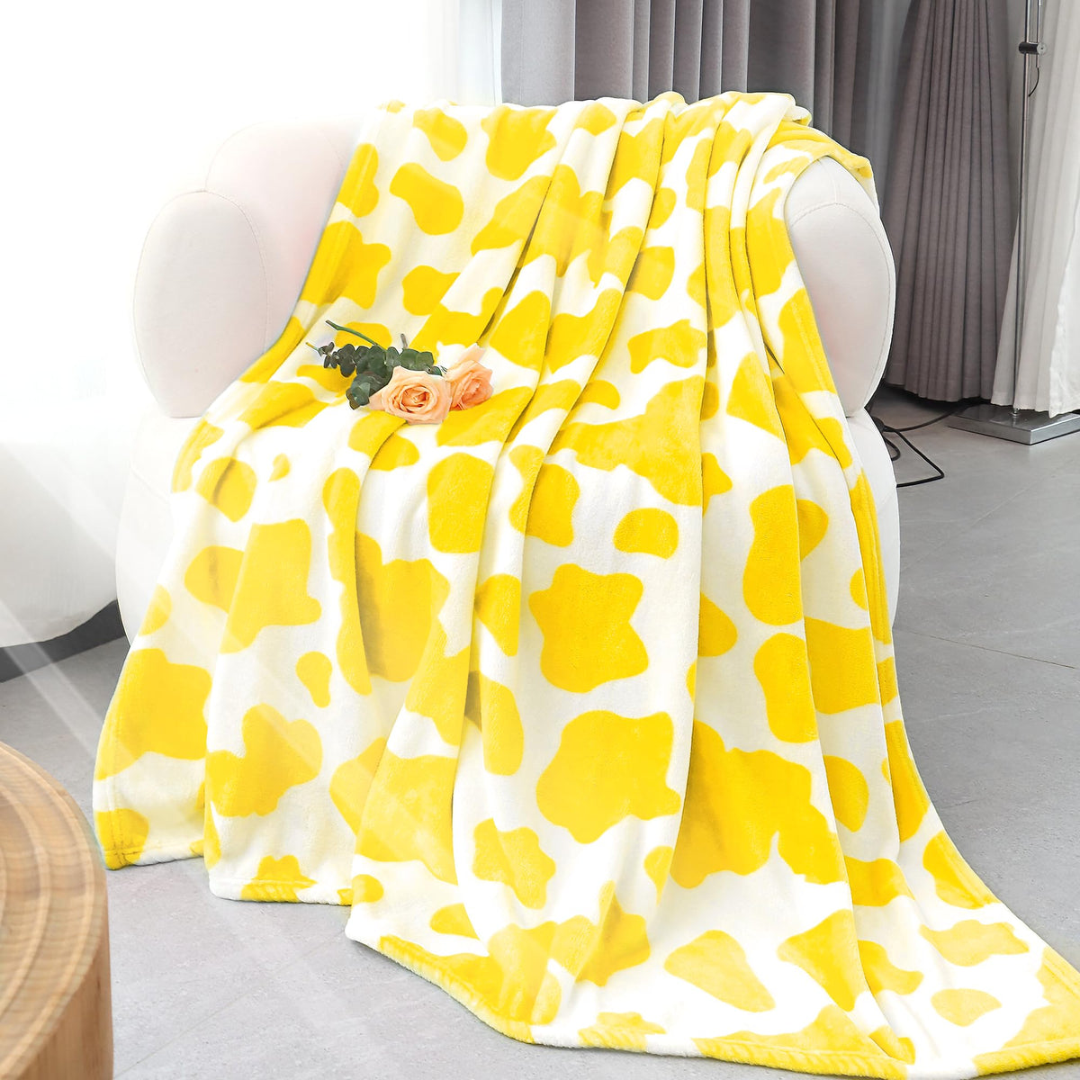 Light Yellow Blankets And Throws Lightweight Soft Cozy Yellow Throw Blanket Cute Purple Gifts For Toddlers Teens Girls Women Bir