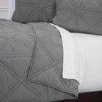 Rizzy Home | Bq4833 | 106"X92" Gray/Neutral/Solid Quilt