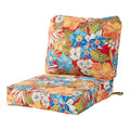 Greendale Home Fashions Outdoor Deep Seat Cushion, 2-Piece Set, Aloha Crimson