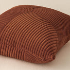 Topfinel Set Of 2 Decorative Terracotta Throw Pillow Covers 12X12 Inch, Soft Corduroy Pillow Covers Windmill Textured Striped Pa