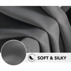 Deconovo Soild Rod Pocket Blackout Curtains, Light Grey, 42W X 54L