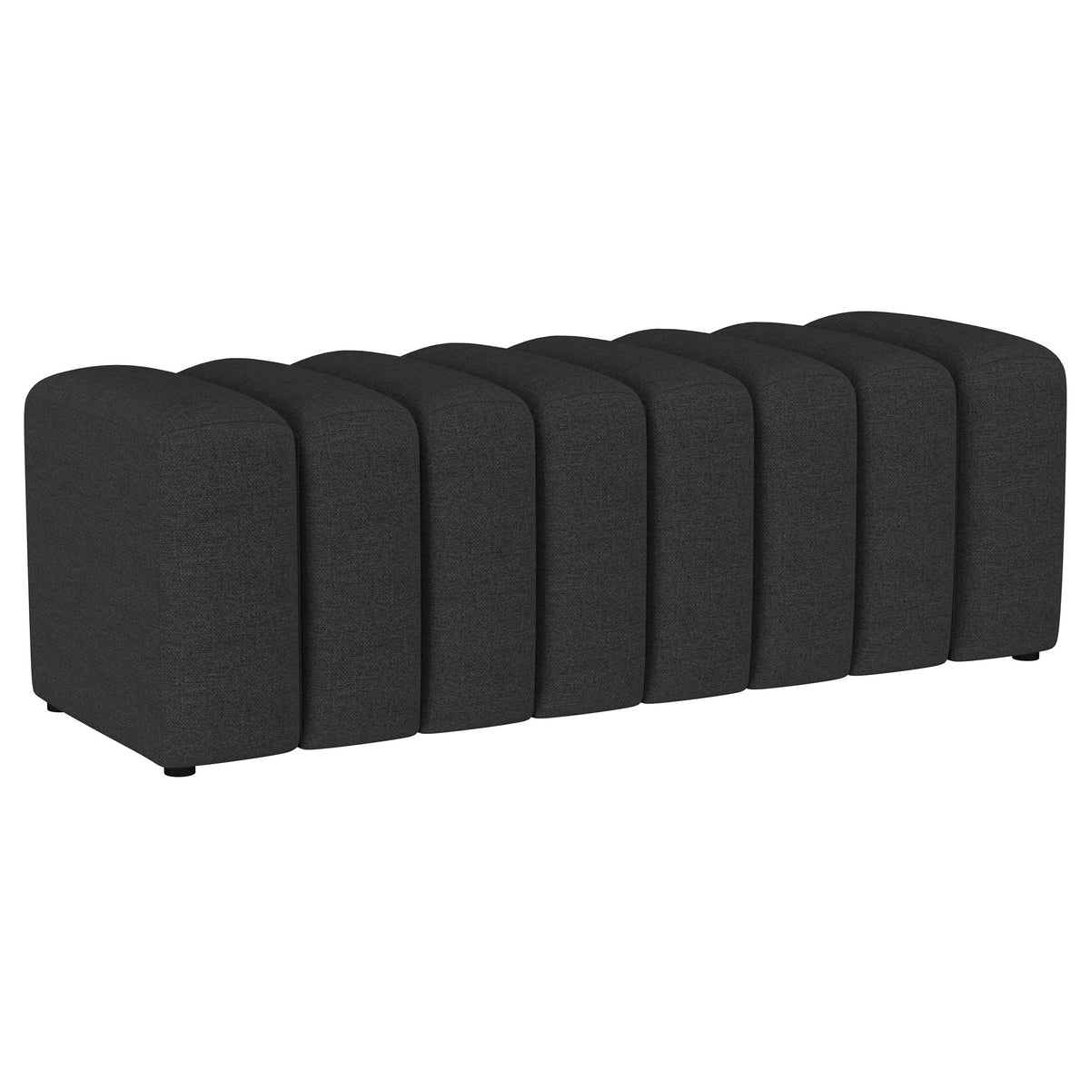 Coaster Home Furnishings Summer Fabric Upholstered Tufted Accent Bench Charcoal