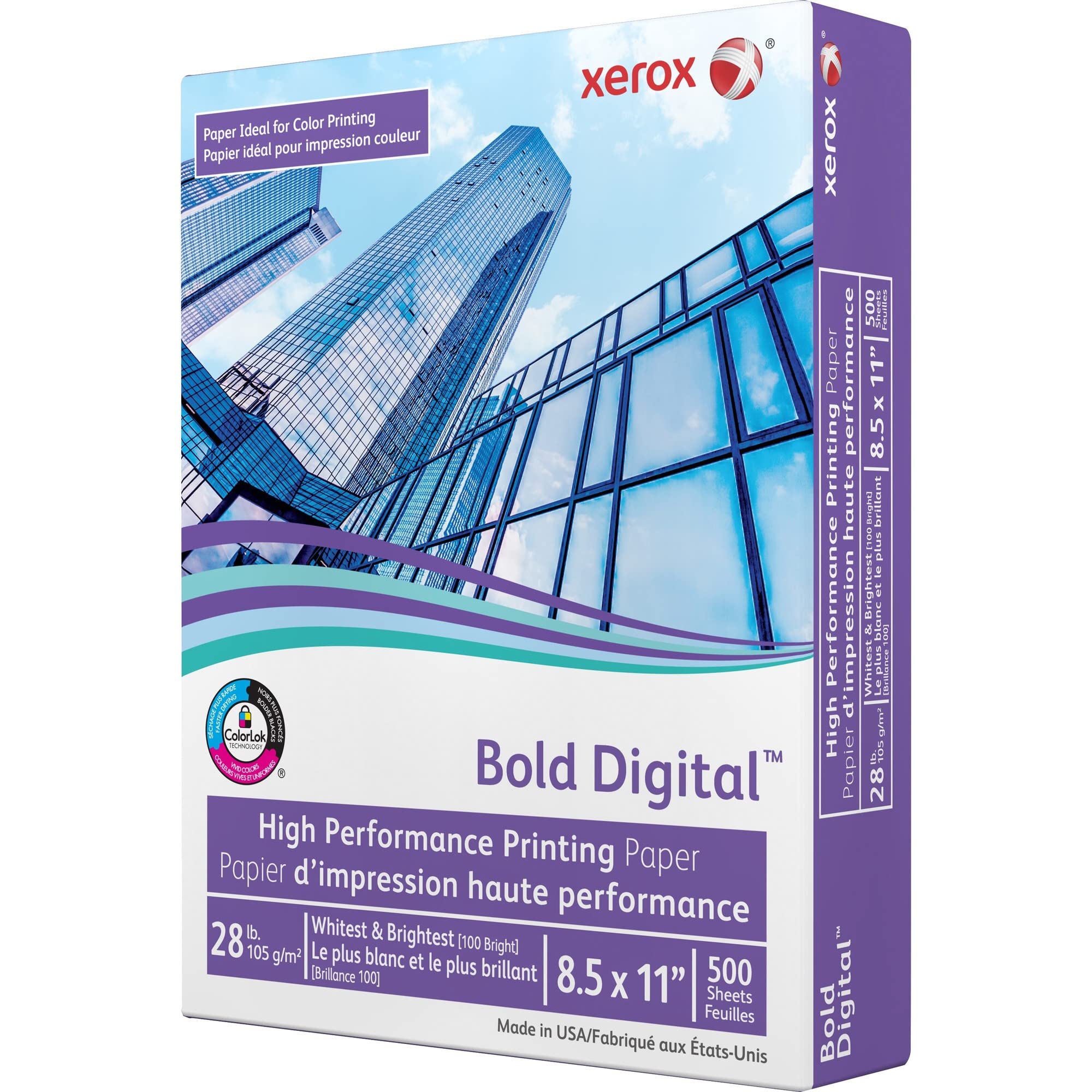 Xerox Digital Color Xpressions Elite Paper, 28 Lb. 8.5 X 11 Inches, Blue/White, 500 Sheets (3R11760)