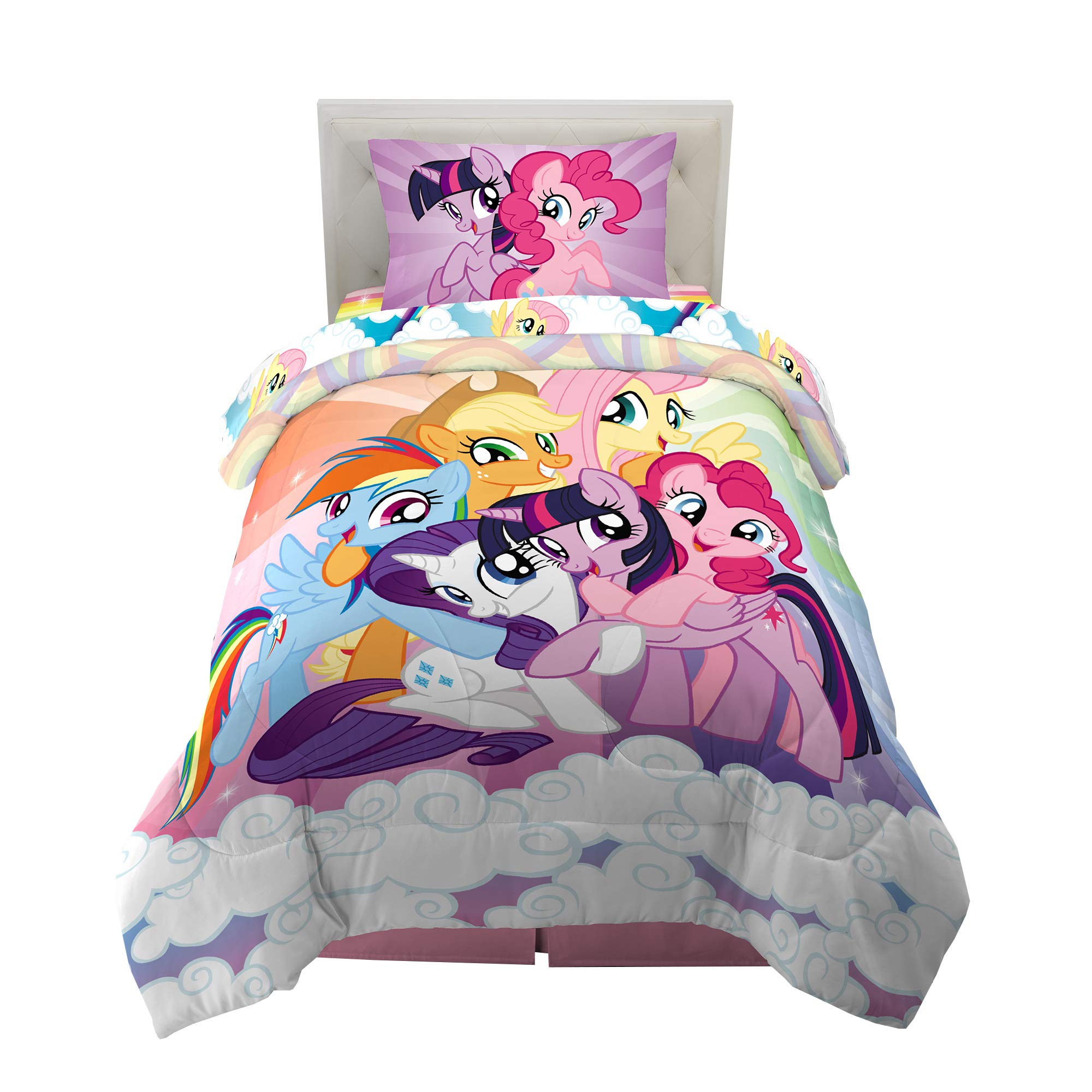 Franco Kids Bedding Super Soft Microfiber Comforter And Sheet Set, 4 Piece Twin Size, My Little Pony