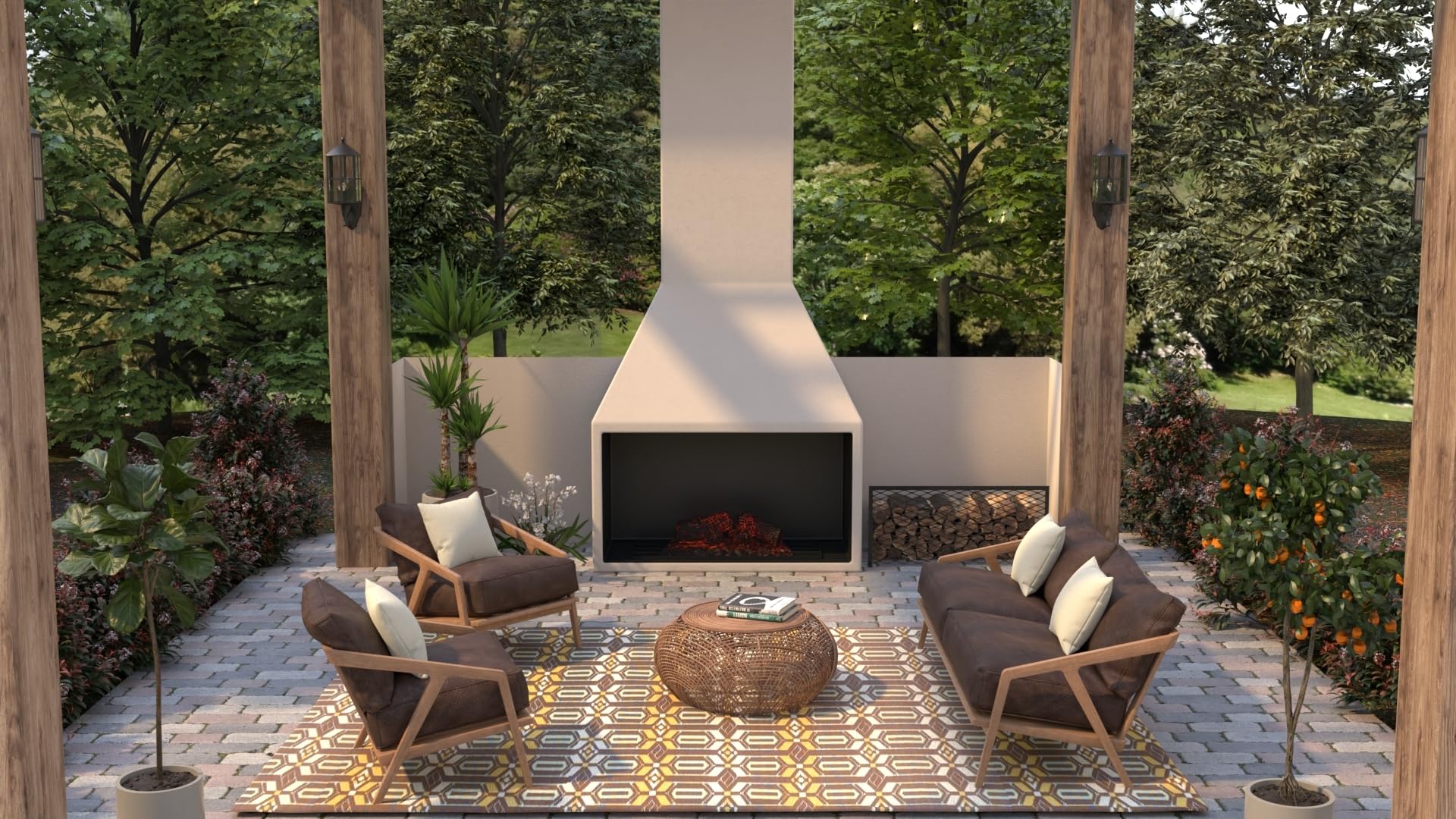 Mad Mats Geometric Outdoor Rug, Reversible Plastic Mat (5' X 8', Moroccan - Arts & Crafts)