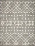 Nourison Grafix Moroccan Grey 8'6' X 12' Area Rug, Easy Cleaning, Non Shedding, Bed Room, Living Room, Dining Room, Kitchen (9X