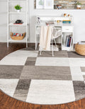 Unique Loom Autumn Collection Area Rug - Providence (3 3 Round, Gray/ Ivory)