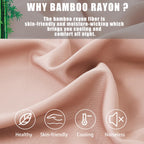 Body Pillow Cases Cover, Bamboo Rayon Pink Body Pillowcases With Zipper Closure, Cooling And Breathable Pillow Case For Hot Slee