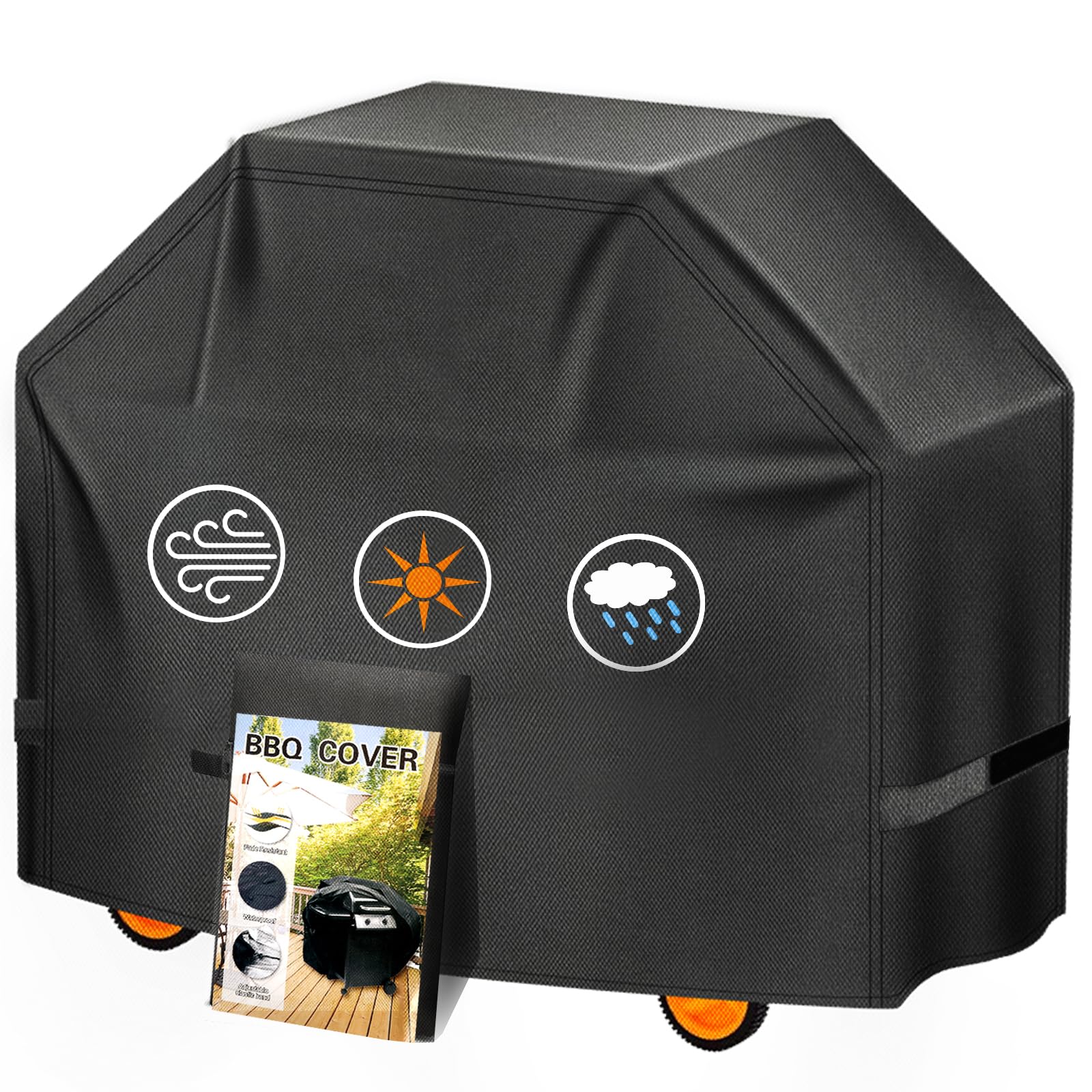 Aoretic Grill Cover, 58Inch 600D 4.6Lb Heavy Duty Bbq Gas Grill Cover For Outdoor Grill, Charbroil Grill Cover Barbecue Waterpro