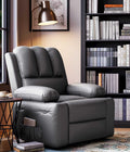Oversized Recliner Chairs with Heat and Massage - 360 Swivel Lazy Recliner Chair for Adults- Manual Recliner Chair with Cup Hold