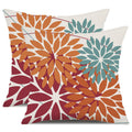 Dfxsz Outdoor Throw Pillow Covers 20X20 Inch Set Of 2 Waterproof Spring Summer Geometric Elegant Burnt Orange Outdoor Pillow Cov