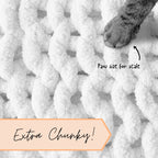 Adyrescia Chunky Knit Blanket Throw | 100% Hand Knit With Jumbo Chenille Yarn (50''X60'', Caramel Brown)