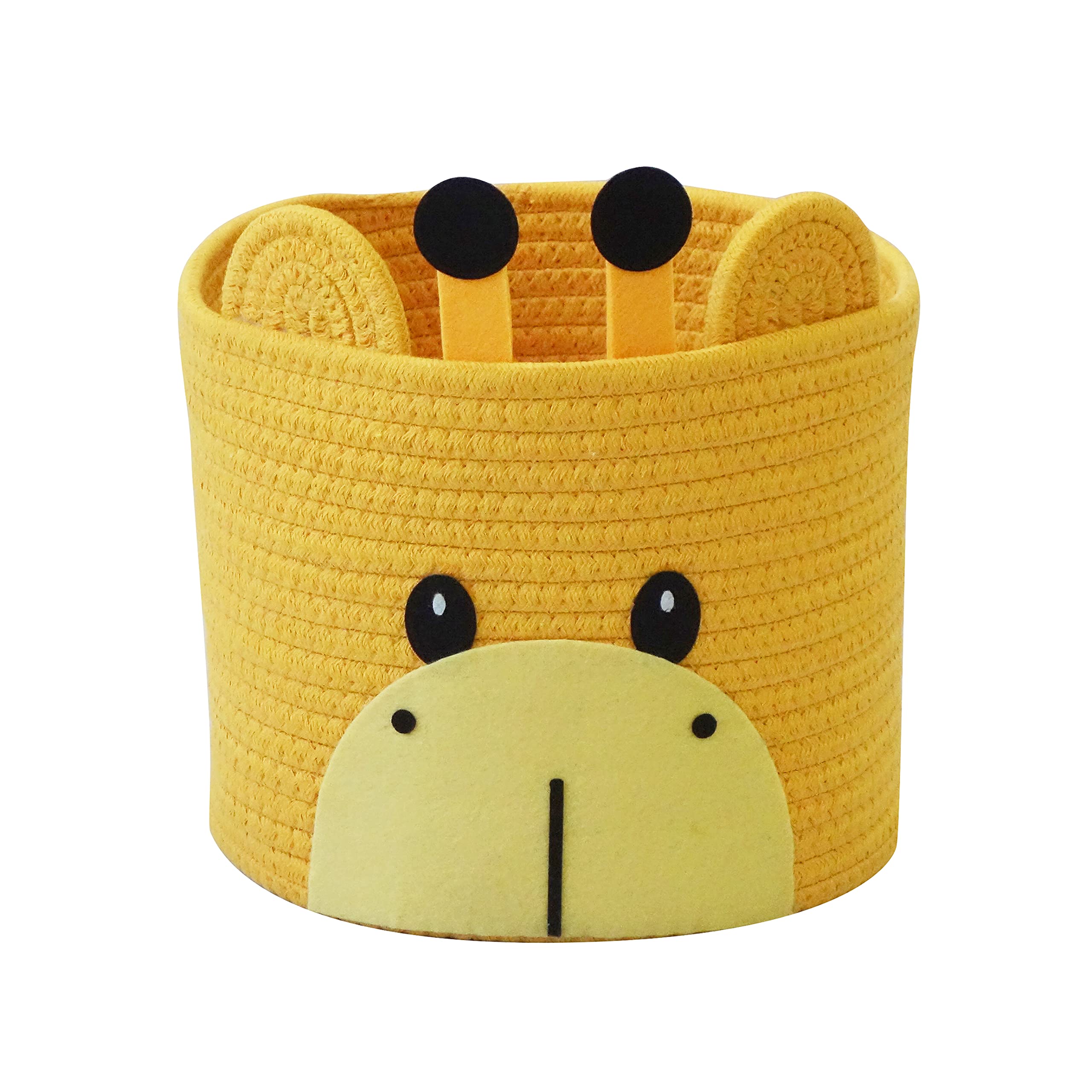 T&T Homewares Small Giraffe Baskets for Baby Diaper Organizer, Nursery Storage Room Decor, Kids Room Organizer, Cat Dog Toy Stor