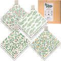 Eulnars Swedish Dishcloths for Kitchen, 8 Pack Green Reusable Paper Towels with Clips, Non-Scratch Swedish Kitchen Towels, Super