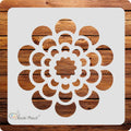 Kachi Pencil Flower Art and Craft Stencils for Painting, Size 6 x 6 inch Reusable Stencil for Painting, Fabric, Glass, Wall Pain